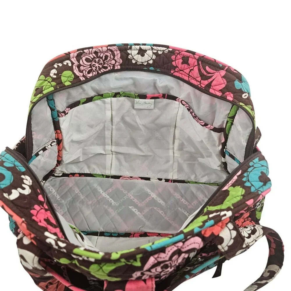 Vera Bradley Diaper Bag Lola Retired Pattern Changing Pad Inner Outer Pockets - Picture 8 of 12
